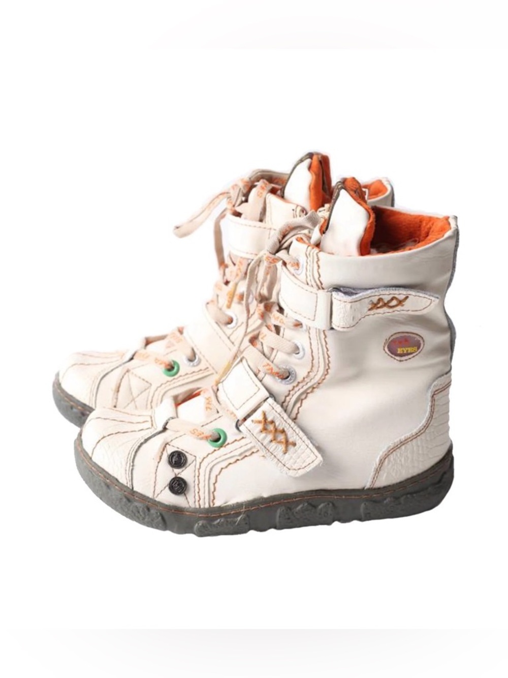 TMA EYES White Faux Leather Winter Boots Women's Size 8 - Picture 7 of 16